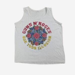 1991 Guns N' Roses Use your Illusions tankSize tag cut off -estimate size medium